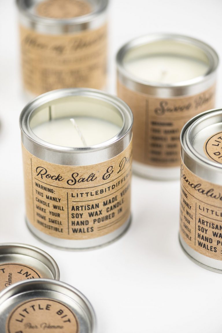 Rock salt and driftwood candle. LittleBitDifferent