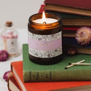 Ar Hyd Y Nos amber glass candle