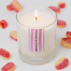 Rhubarb and custard candle