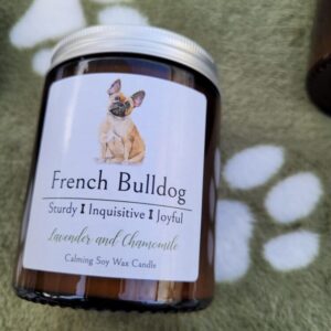 French Bulldog candle