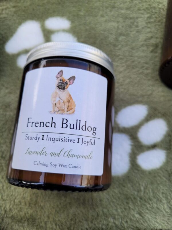 French Bulldog candle
