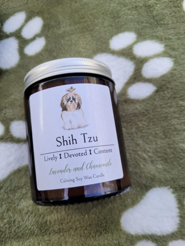 Shih Tzu candle