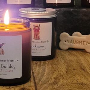 Merry Christmas from the French Bulldog candle