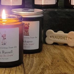 Merry Christmas from the Jack Russell candle