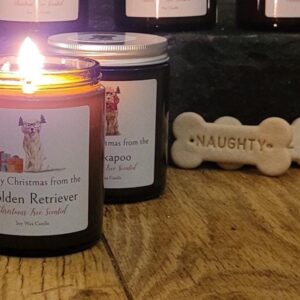 Merry Christmas from the Golden Retriever candle