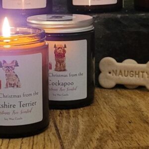 Merry Christmas from the Yorkshire Terrier candle