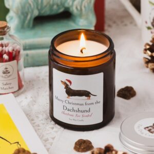 Merry Christmas from the Dachshund candle