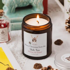 Merry Christmas from the Shih Tzu candle