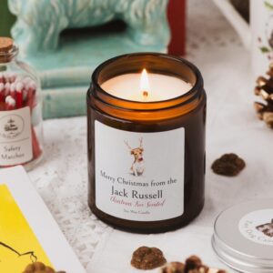 Merry Christmas from the Jack Russell candle