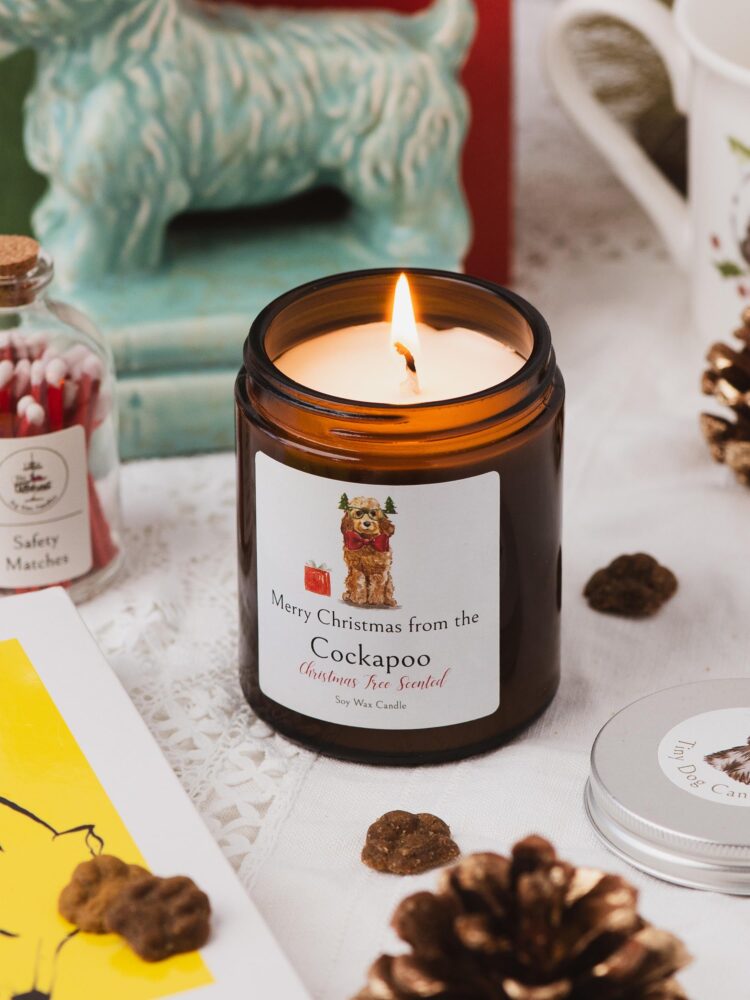 Merry Christmas from the Cockapoo candle