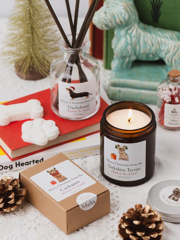 Merry Christmas from the Border Terrier candle - Image 4
