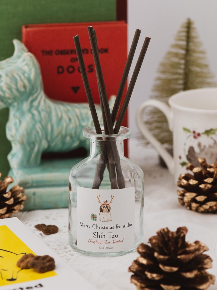 Merry Christmas from the Shih Tzu Christmas reed diffuser