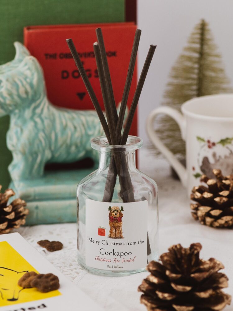 Merry Christmas from the Cockapoo Christmas reed diffuser